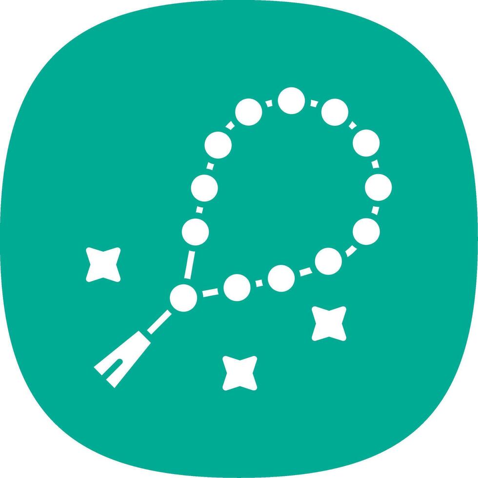Beads Glyph Curve Icon vector