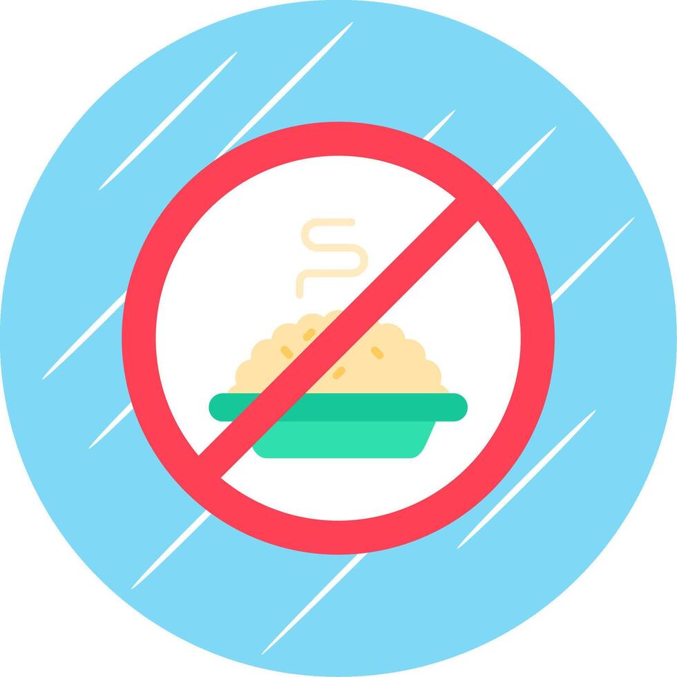 Fasting Flat Blue Circle Icon vector