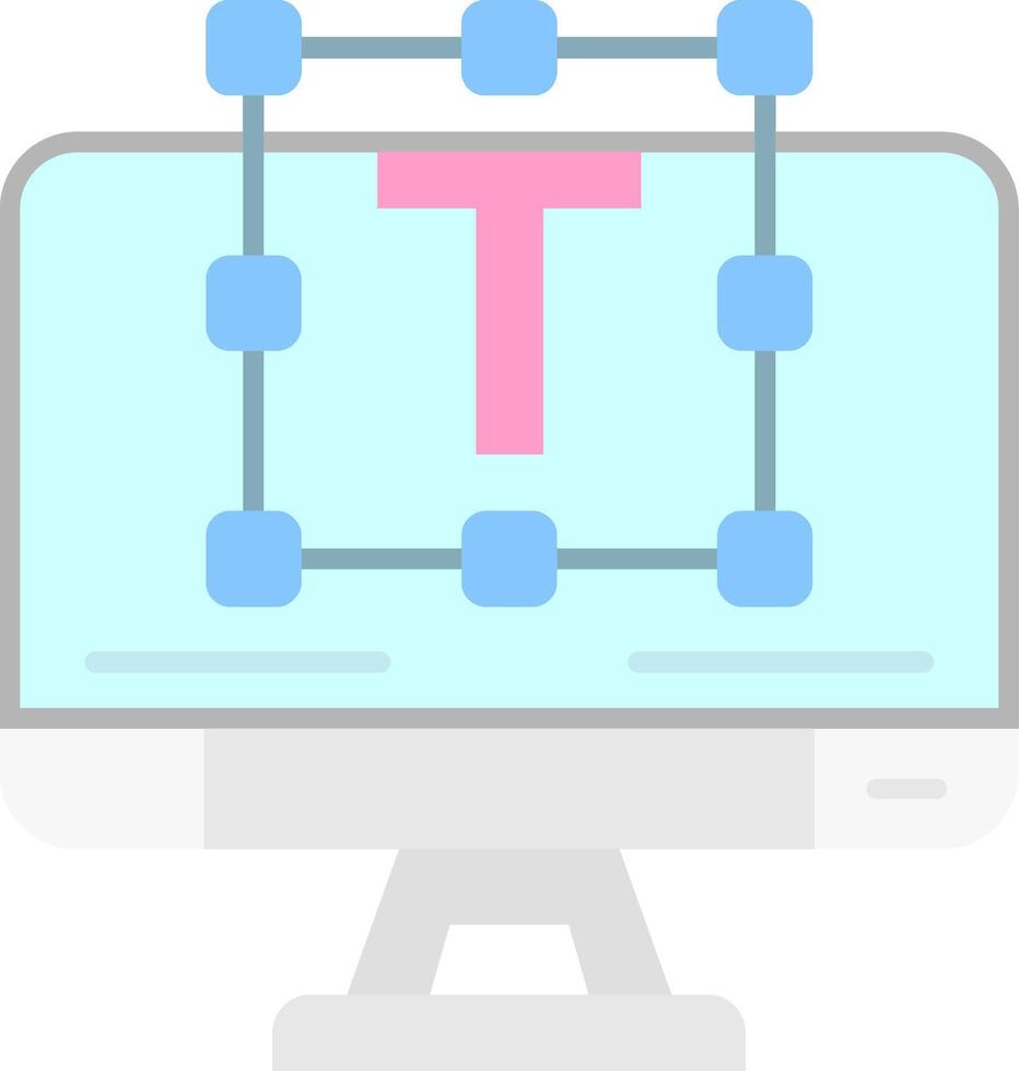 Typography Flat Light Icon vector