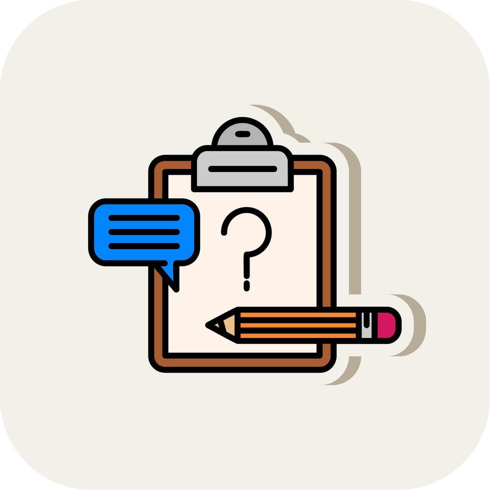 Briefing Line Filled White Shadow Icon vector