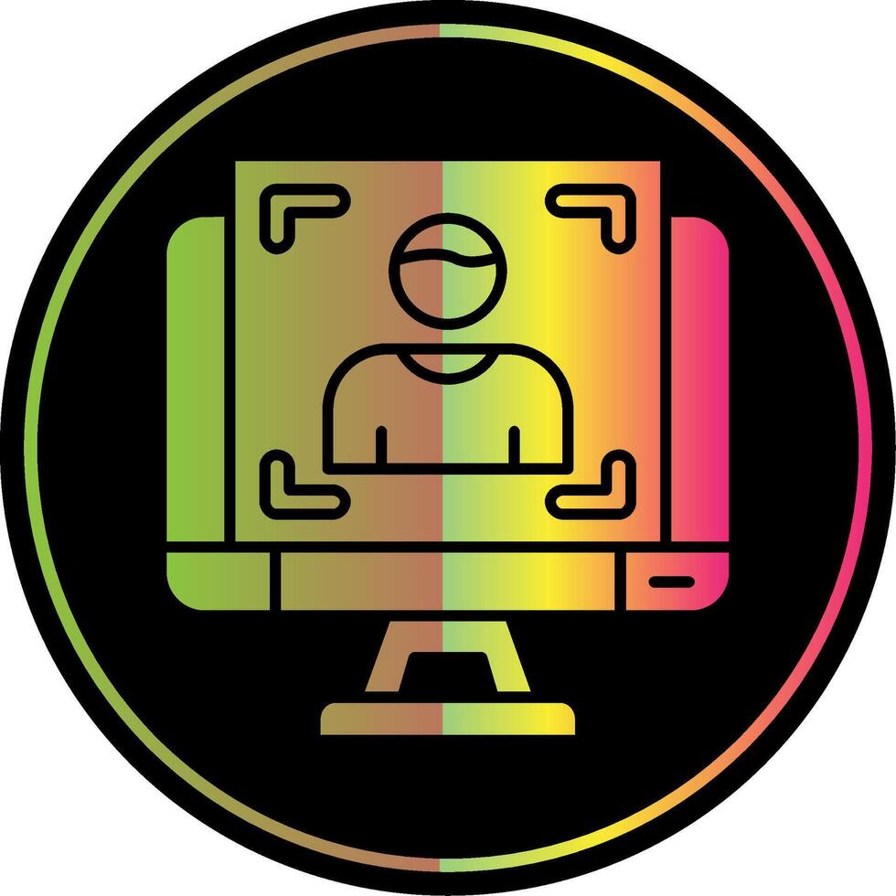 Portrait Glyph Due Color Icon vector
