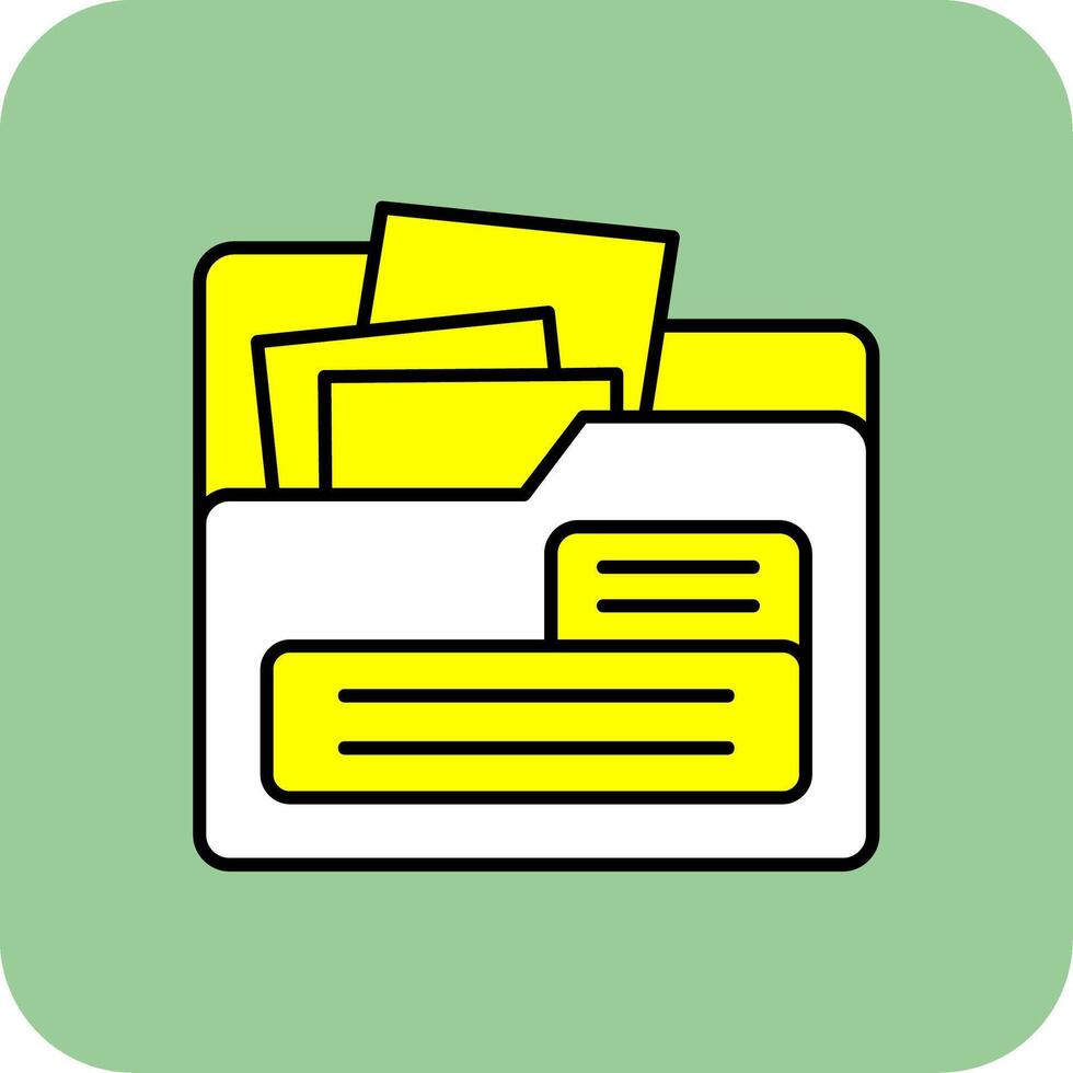 File Filled Yellow Icon vector