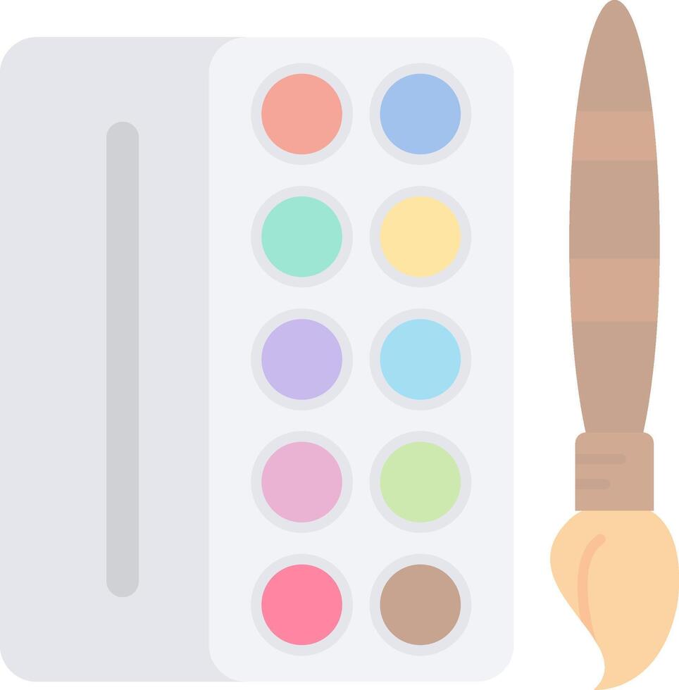Watercolors Flat Light Icon vector
