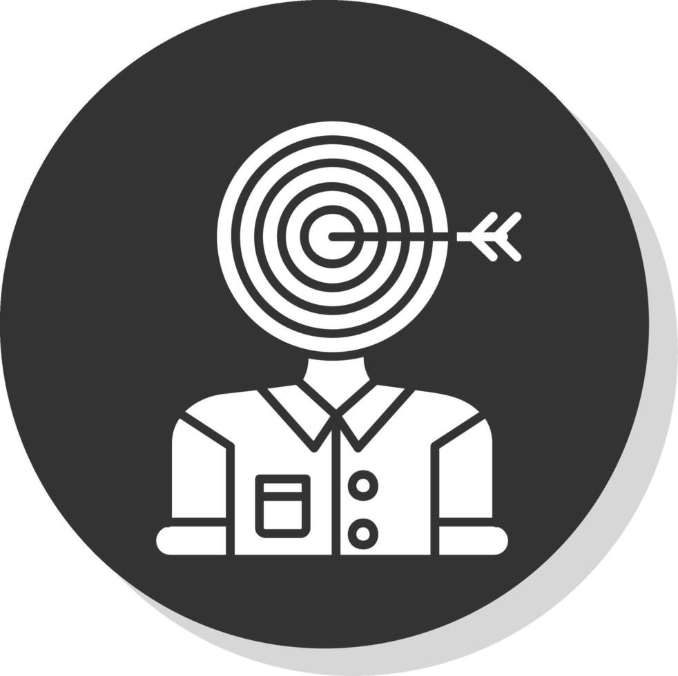 Audience Glyph Grey Circle Icon vector