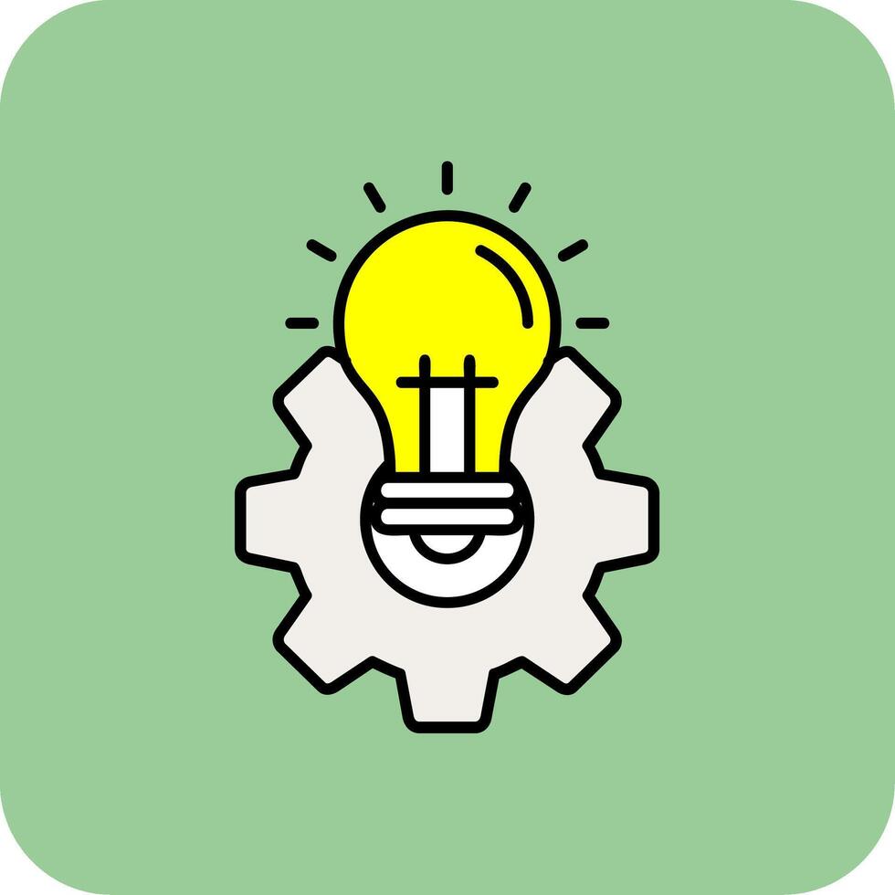 Idea Filled Yellow Icon vector