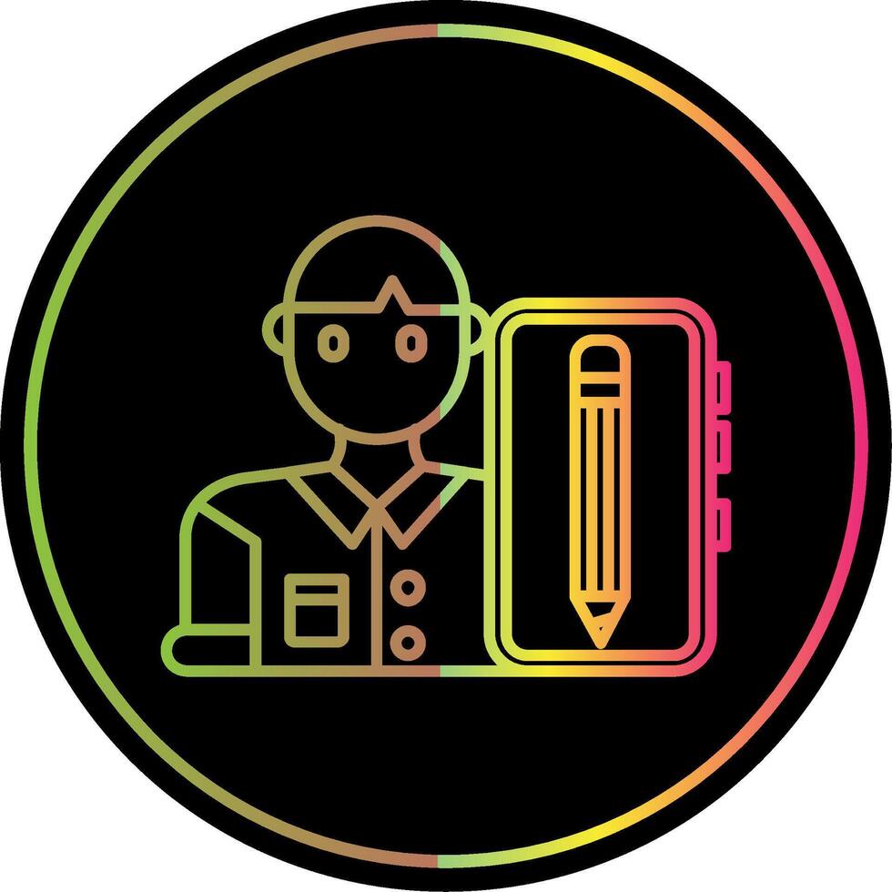 Blogger Line Gradient Due Color Icon vector
