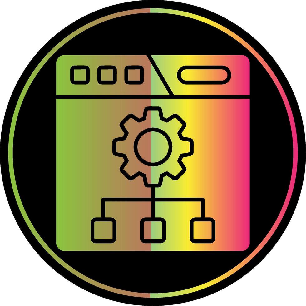 Setting Glyph Due Color Icon vector