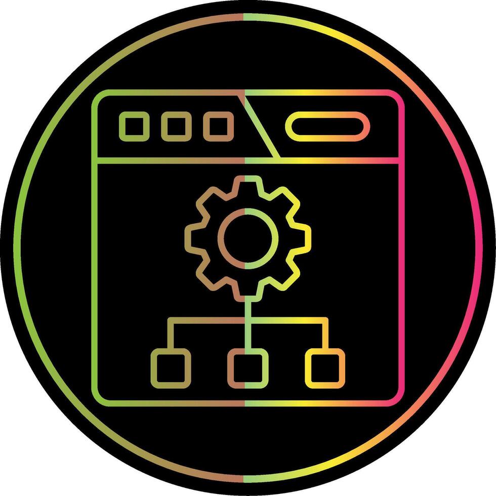 Setting Line Gradient Due Color Icon vector