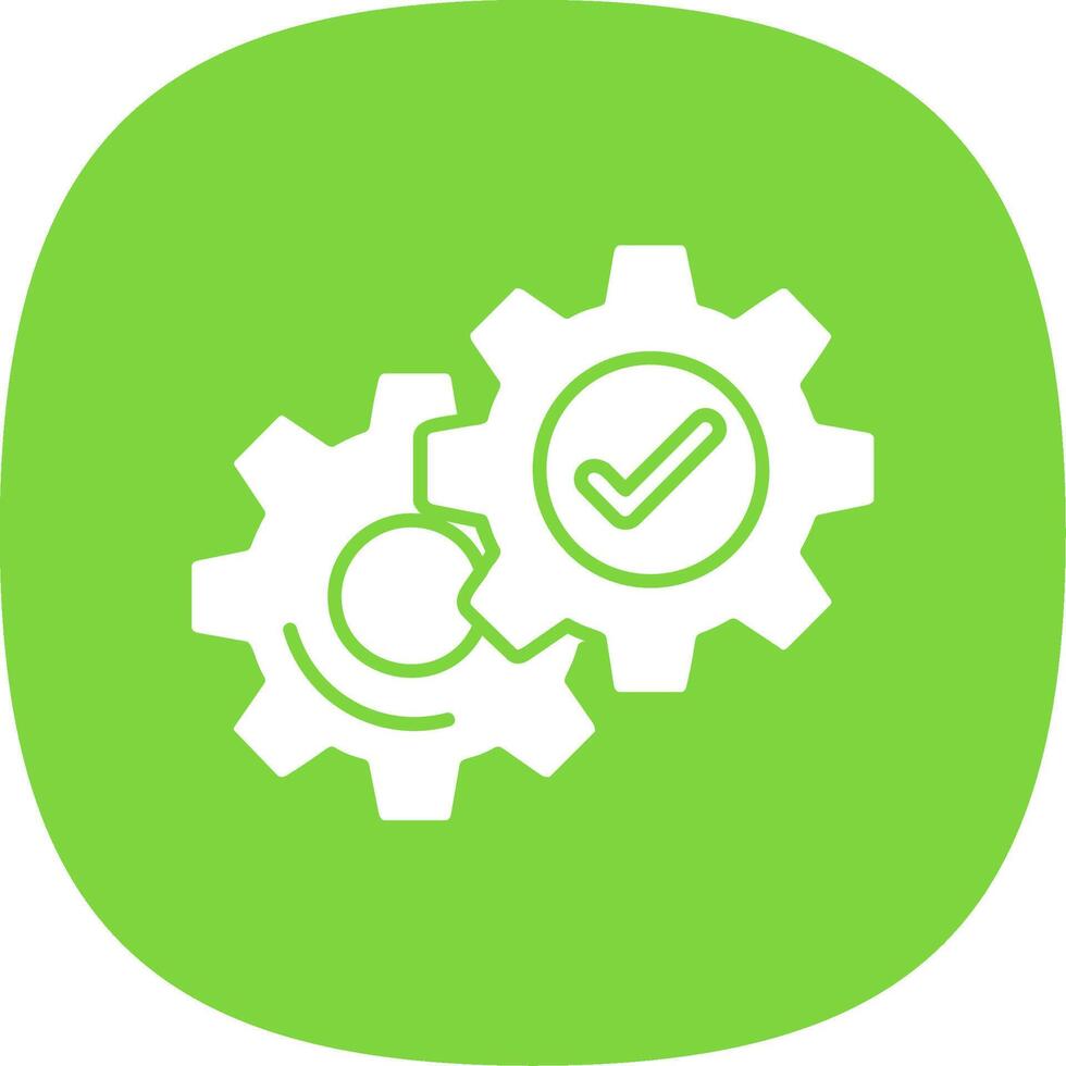 Setting Glyph Curve Icon vector