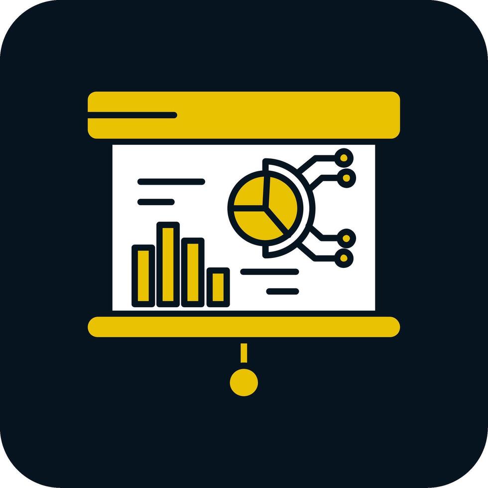 Presentation Glyph Two Color Icon vector