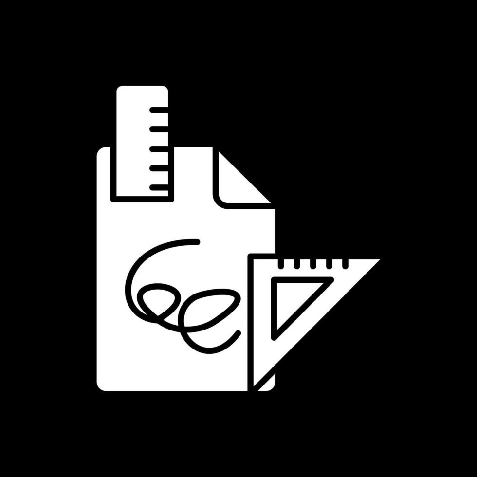 Drafts Glyph Inverted Icon vector