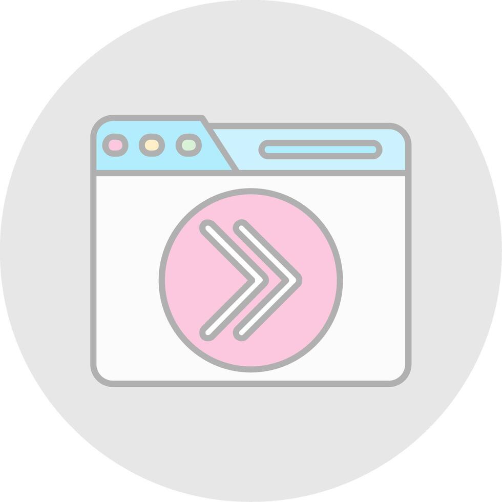 Next Line Filled Light Circle Icon vector