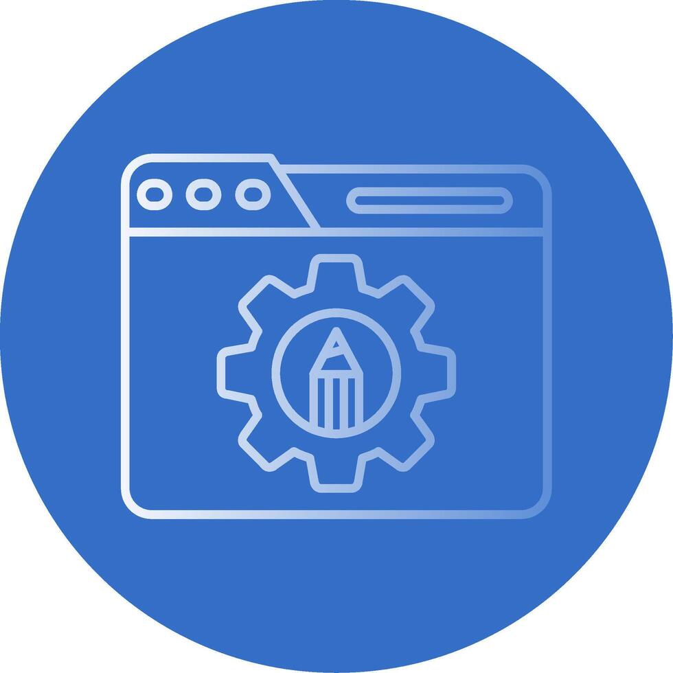 Settings Gradient Line Circle Icon vector