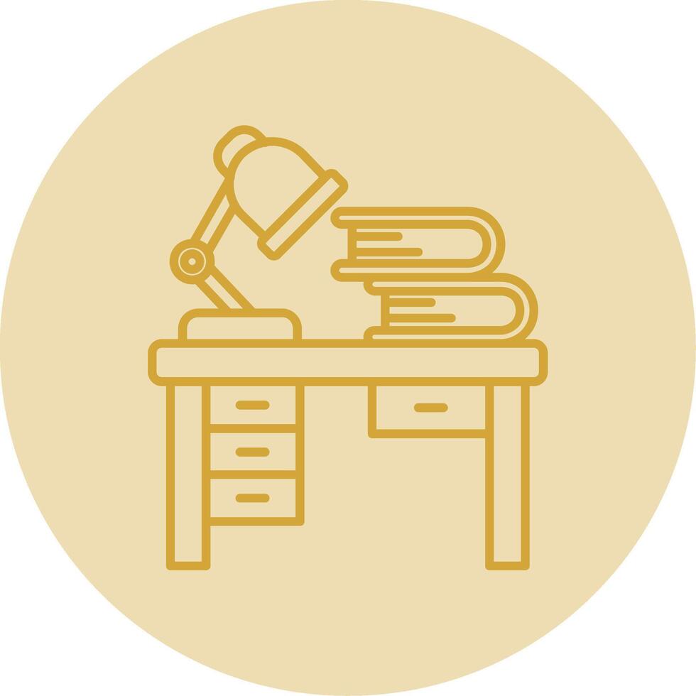 Workspace Line Yellow Circle Icon vector