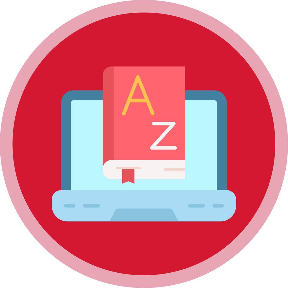 Dictionary Flat Multi Circle Icon vector