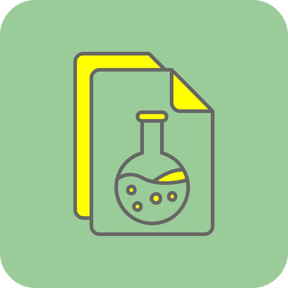 Document Filled Yellow Icon vector
