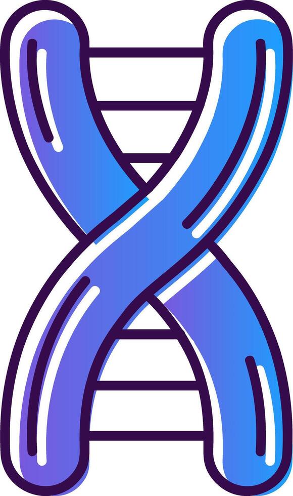 Dna Gradient Filled Icon vector