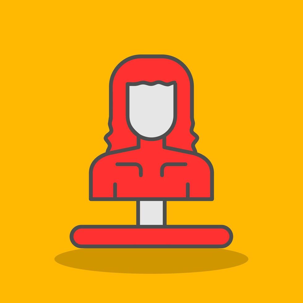 Sculpture Filled Shadow Icon vector