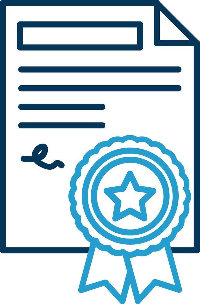 Agreement Line Blue Two Color Icon vector