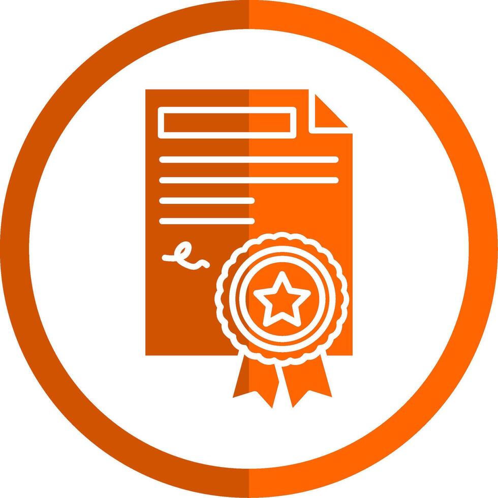 Agreement Glyph Orange Circle Icon vector