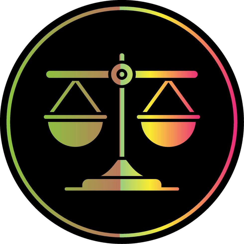 Balance Glyph Due Color Icon vector