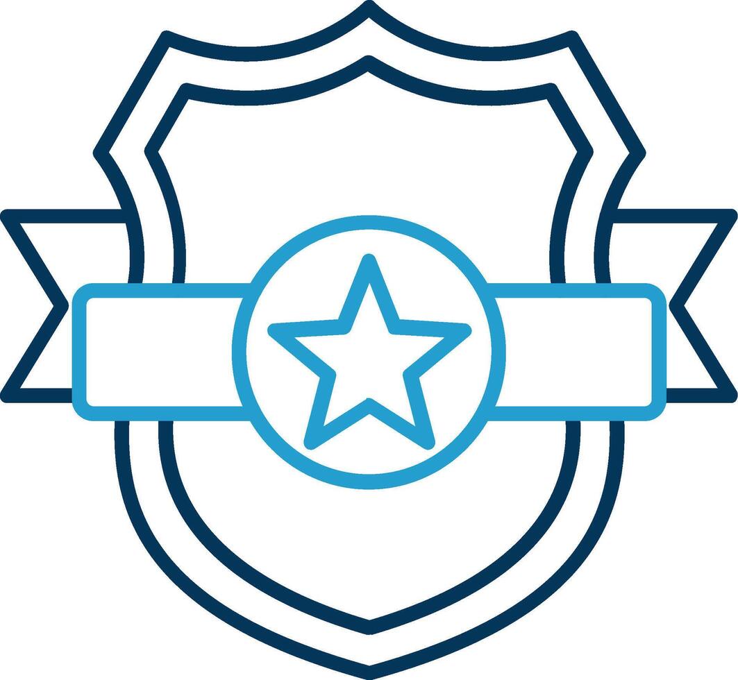 Shield Line Blue Two Color Icon vector