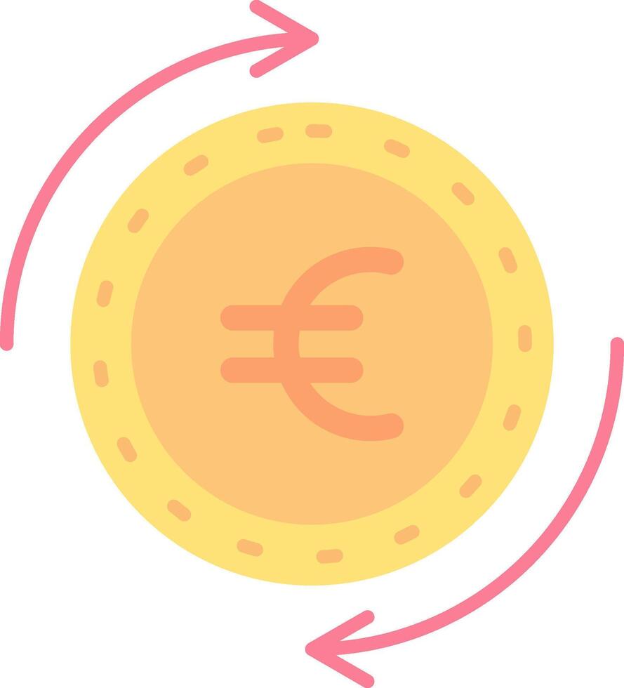 Euro Flat Light Icon vector