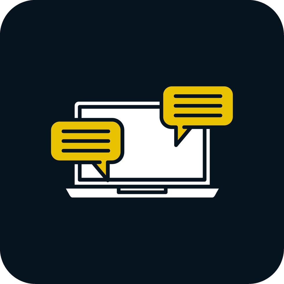 Chatting Glyph Two Color Icon vector