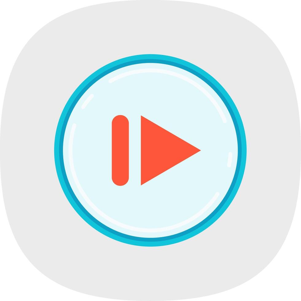 Next Flat Curve Icon vector