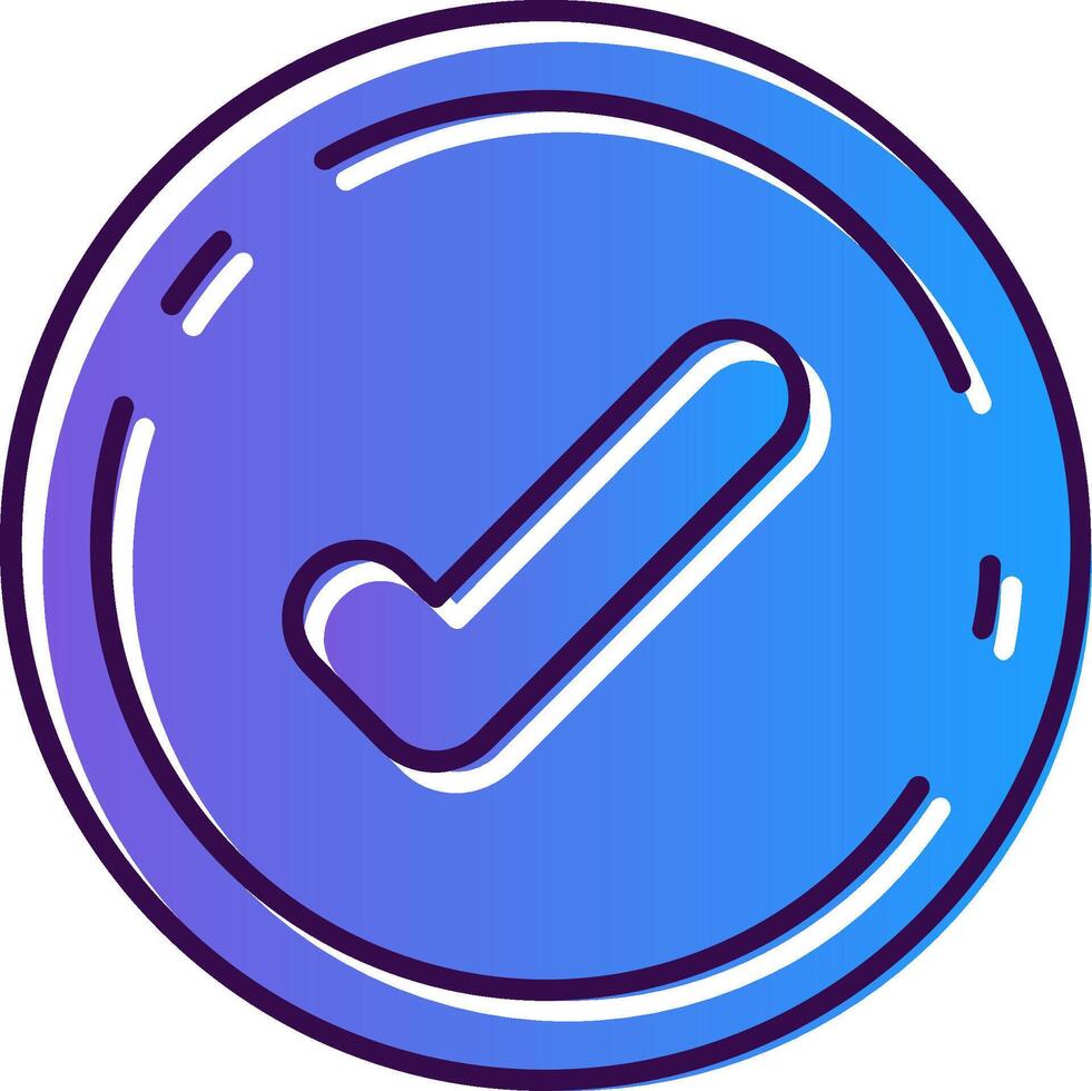 Accept Gradient Filled Icon vector