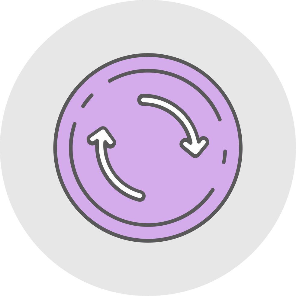 Refresh Line Filled Light Circle Icon vector