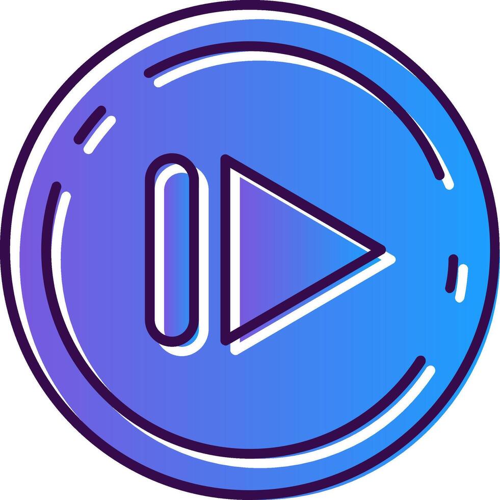 Next Gradient Filled Icon vector