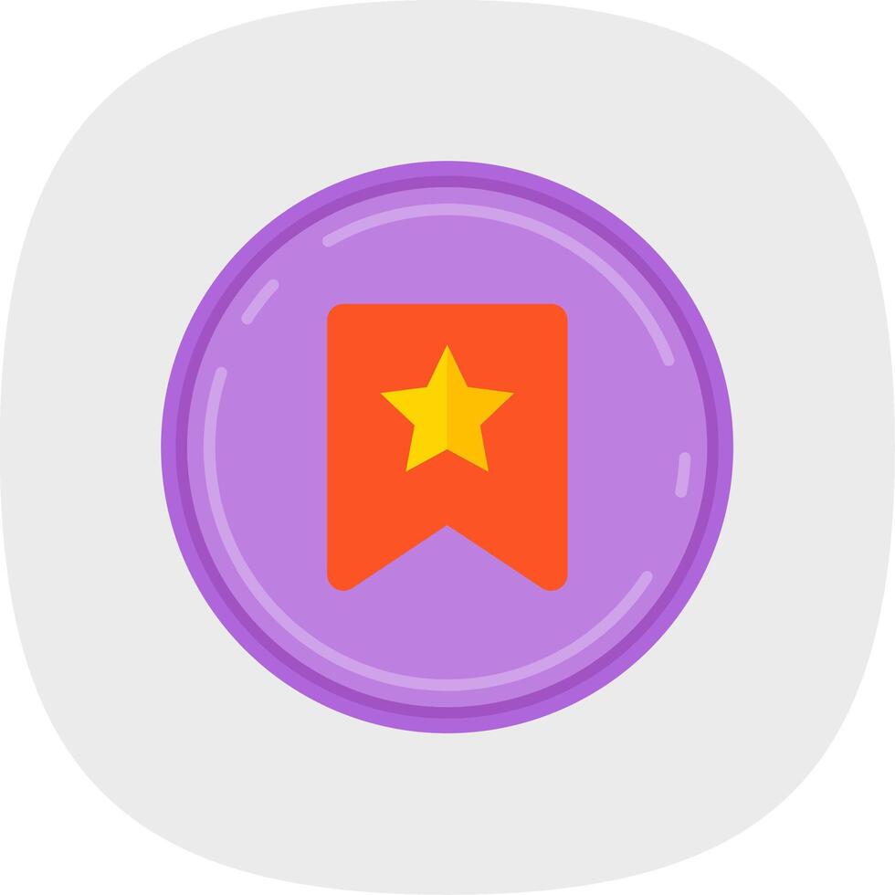 Bookmark Flat Curve Icon vector