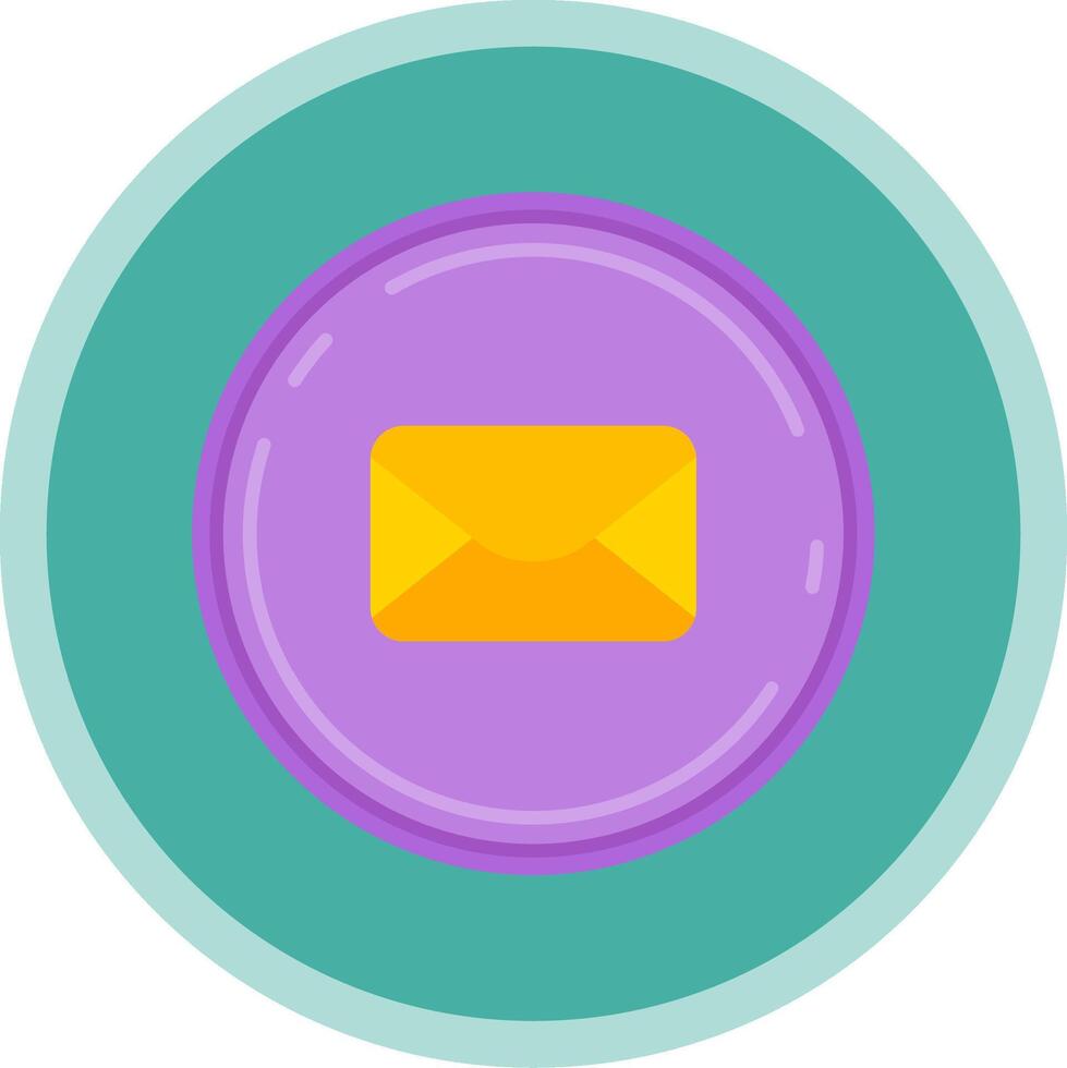 Email Flat Multi Circle Icon vector