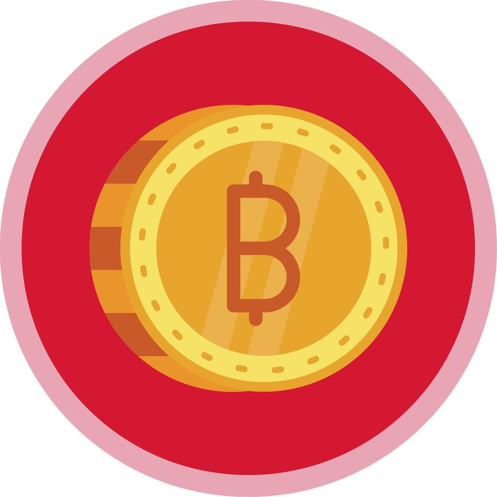 Baht Flat Multi Circle Icon vector