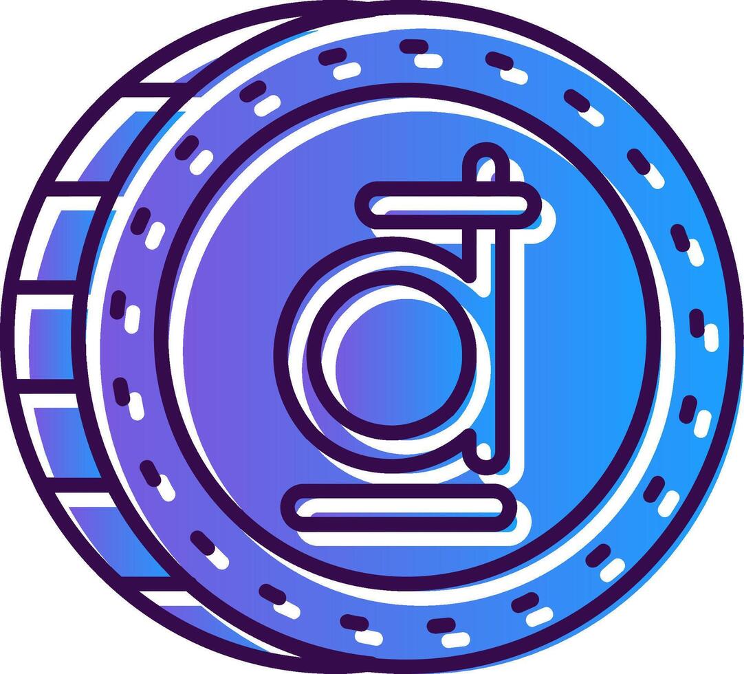 Dong Gradient Filled Icon vector