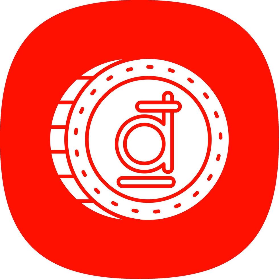 Dong Glyph Curve Icon vector