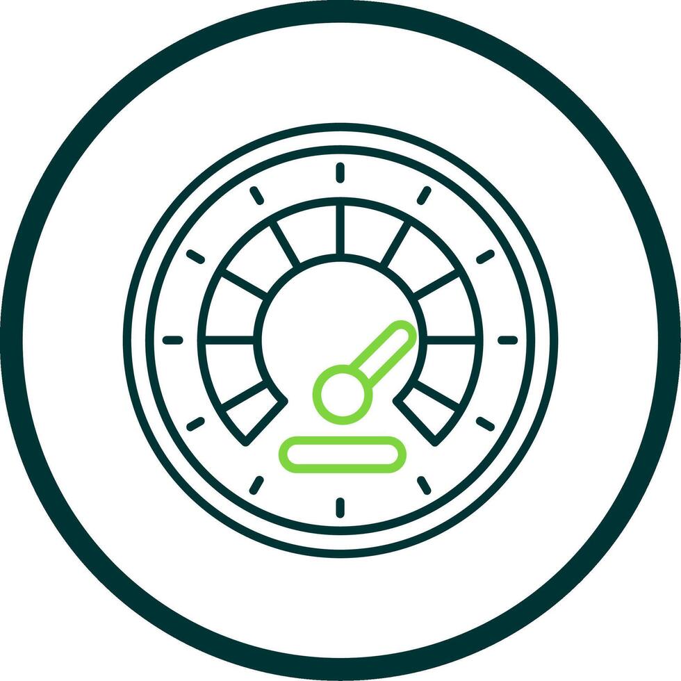 Speedometer Line Circle Icon vector