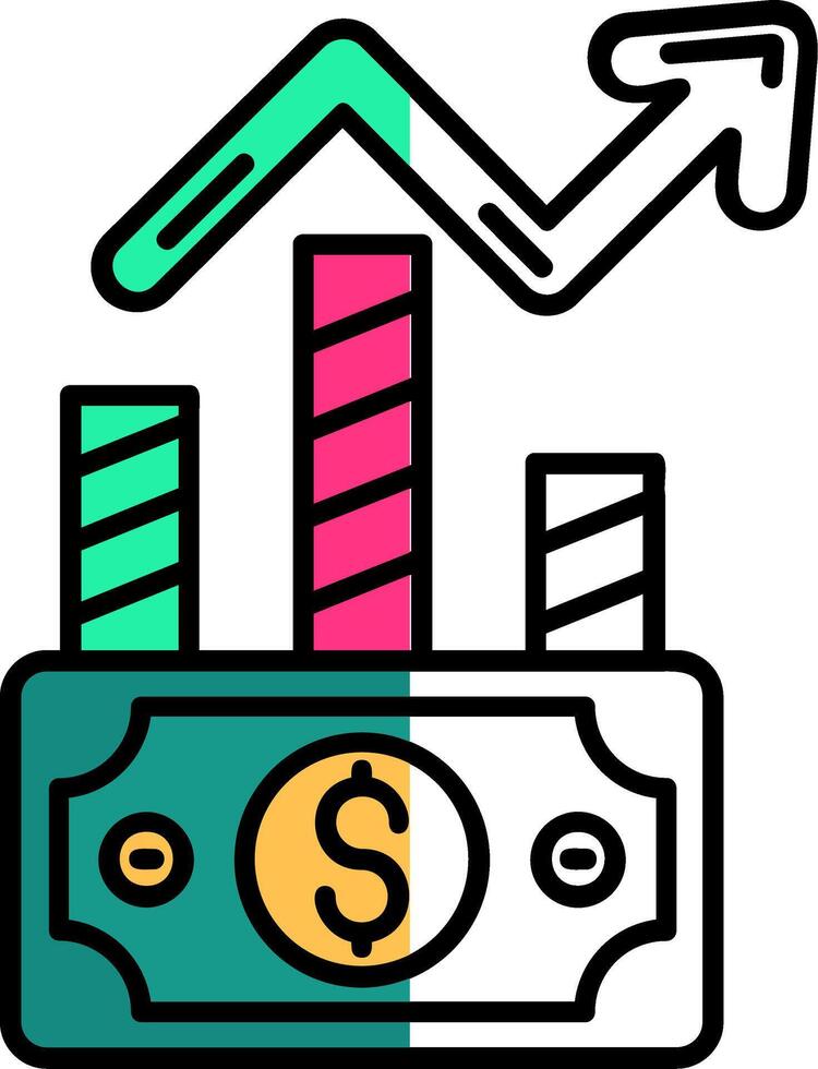 Stock Filled Half Cut Icon vector