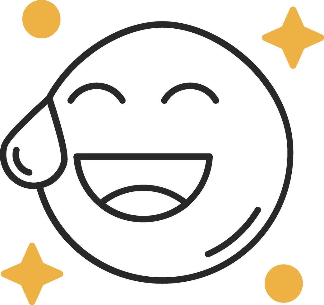 Sweat Skined Filled Icon vector