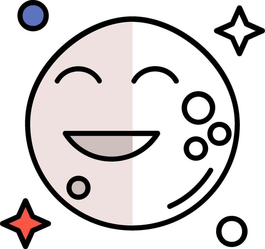 Moon Filled Half Cut Icon vector