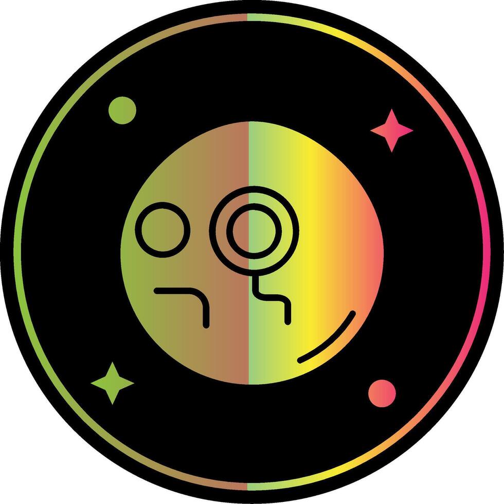 Monocle Glyph Due Color Icon vector