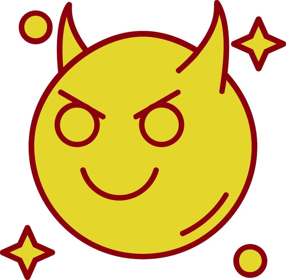 Demon Vintage Icon vector