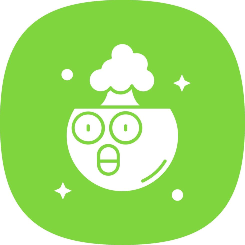 Exploding Glyph Curve Icon vector