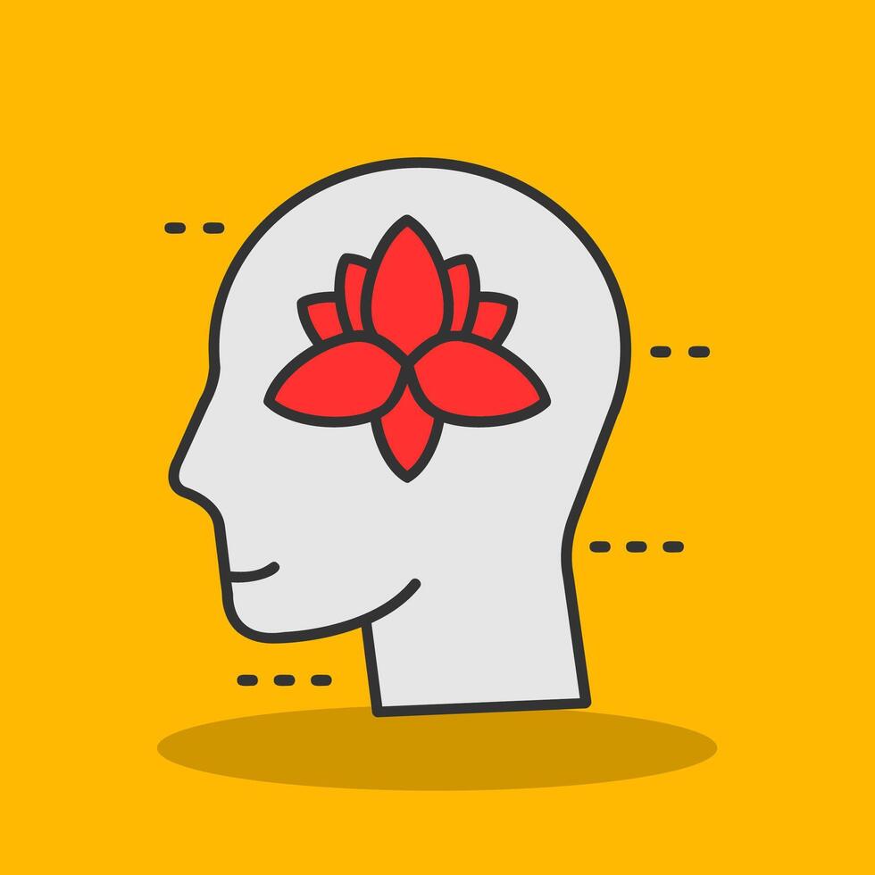 Meditation Filled Shadow Icon vector