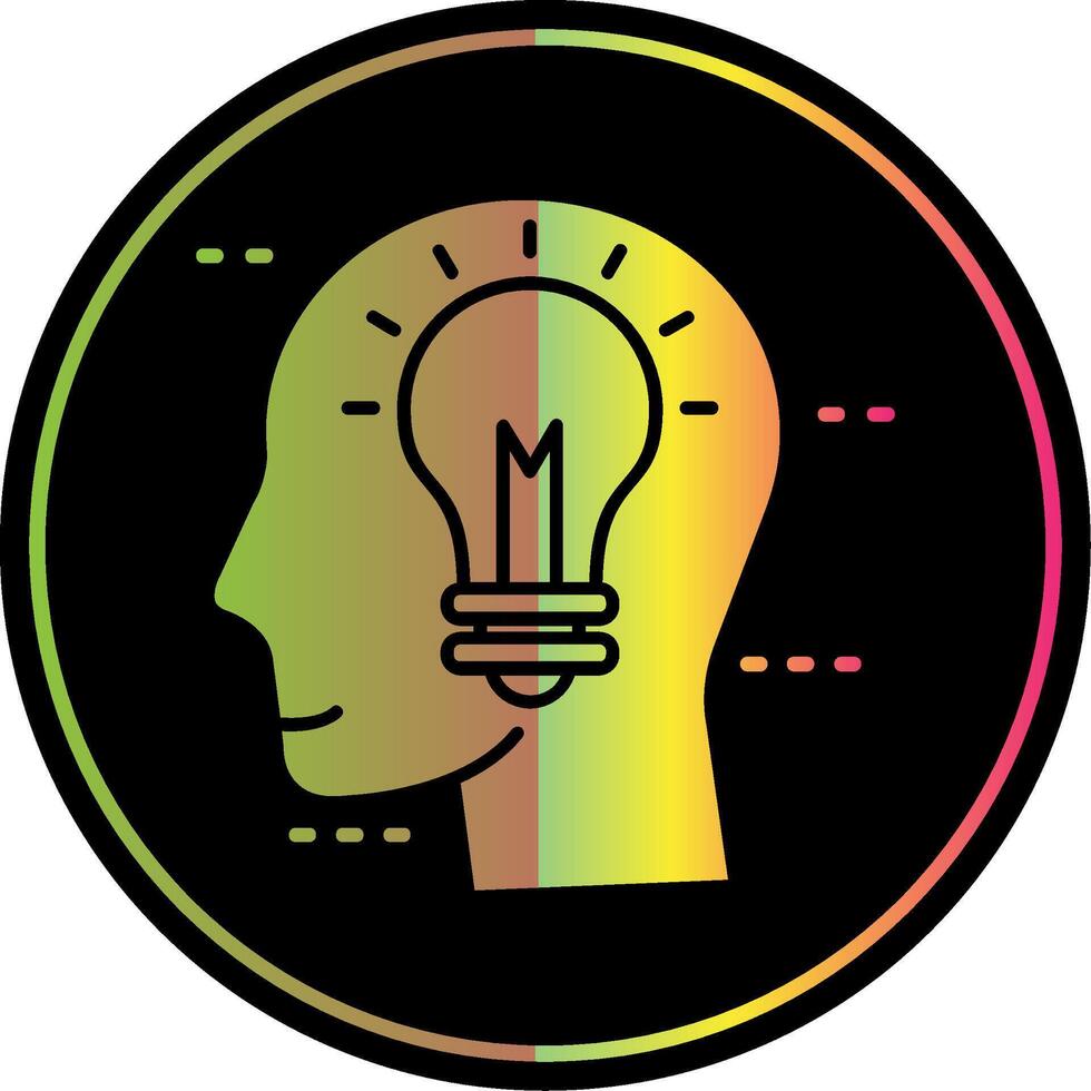 Idea Glyph Due Color Icon vector