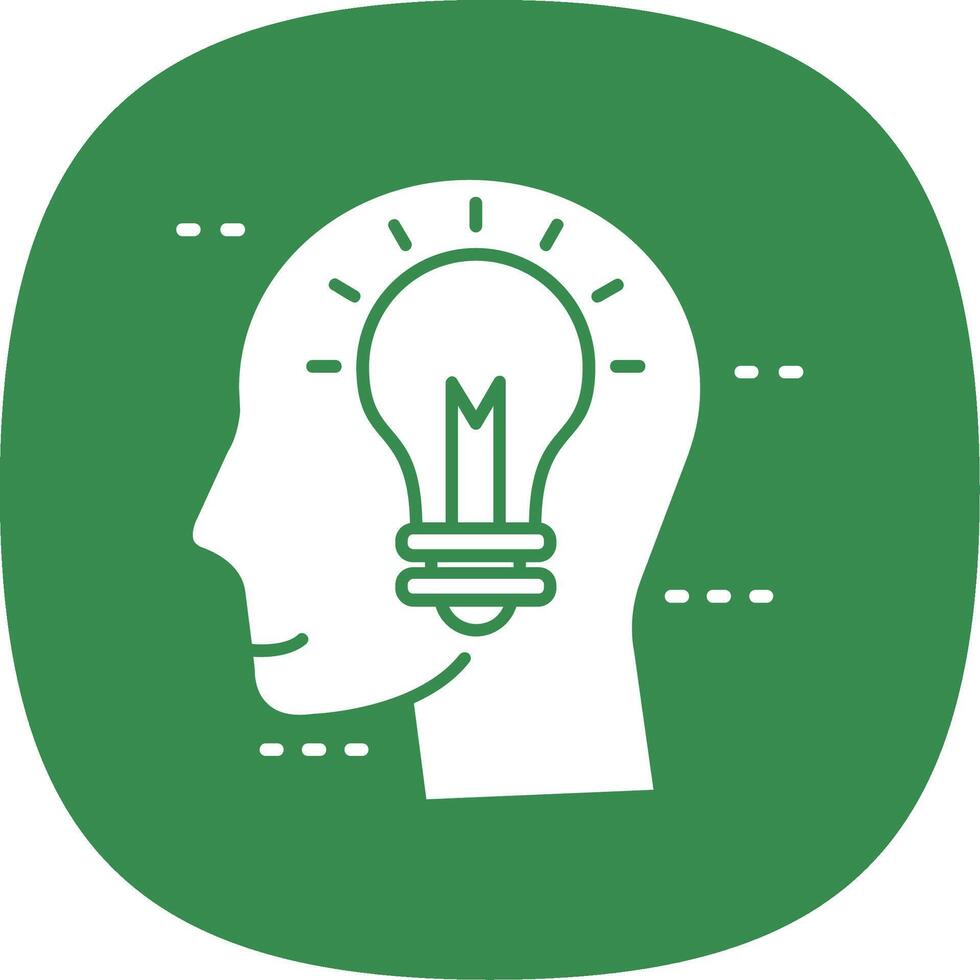 Idea Glyph Curve Icon vector