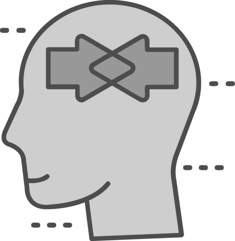 Conflict Line Filled Greyscale Icon vector