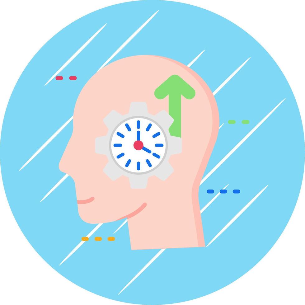 Productivity Flat Blue Circle Icon vector
