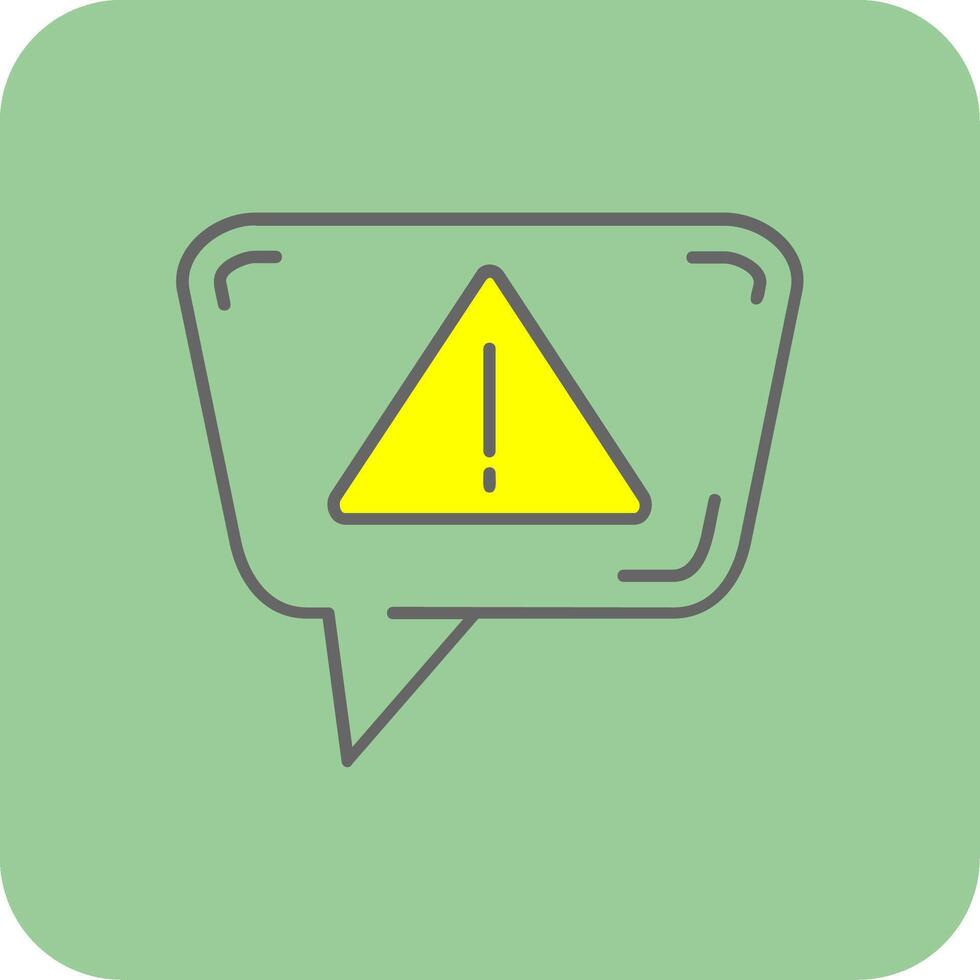 Alert Filled Yellow Icon vector